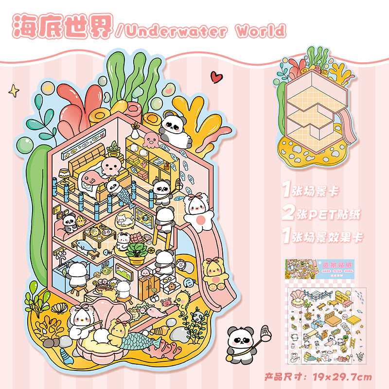 Sea Treasure DIY 3D Scene Stickers Sea Scenes- 8 different versions