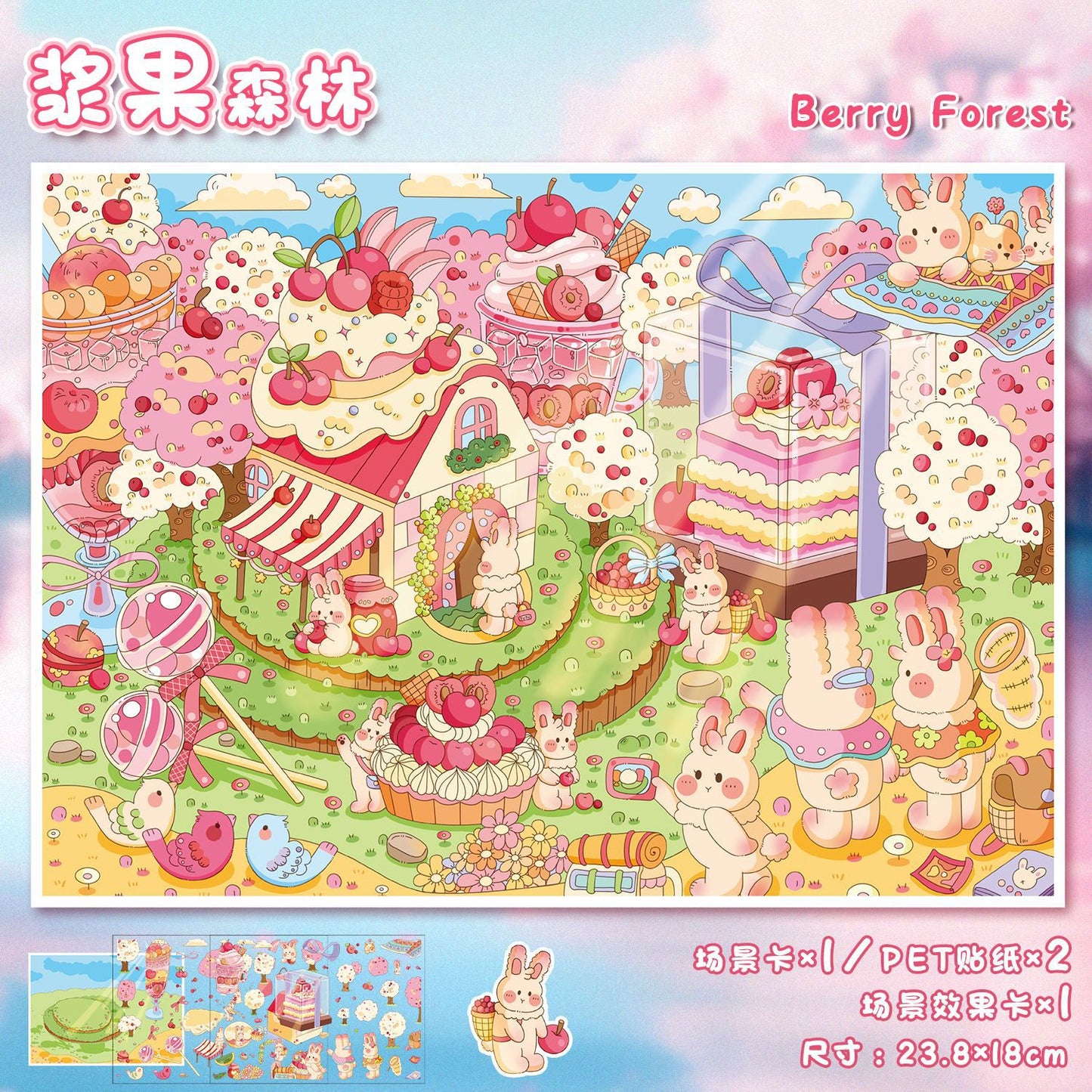 Flower DIY 3D Scene Stickers Flowert Scenes- 11 different versions