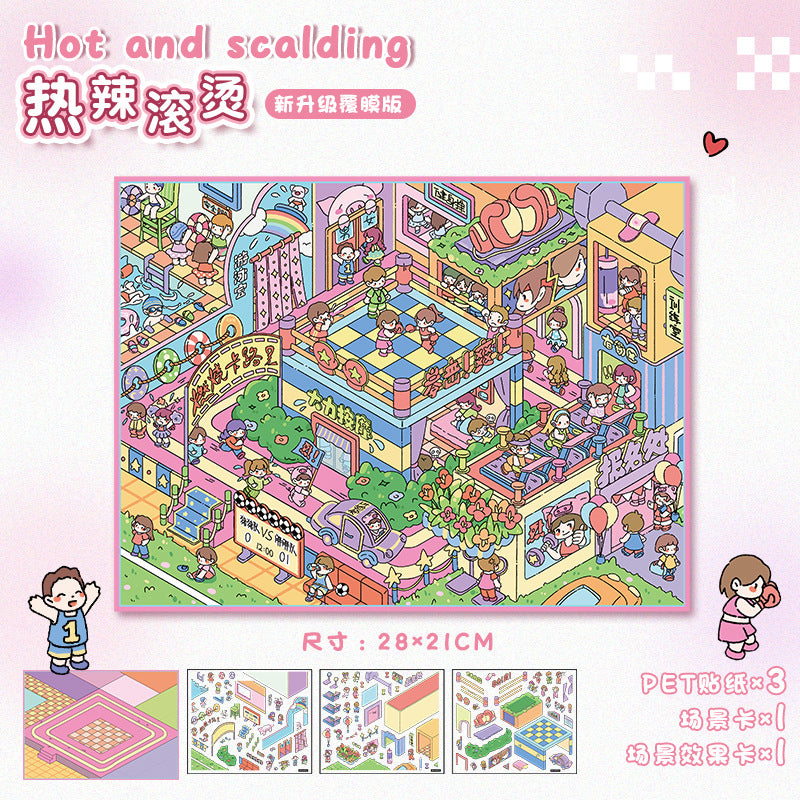 Happy Time DIY 3D Scene Stickers Happy Scenes- 14 different versions