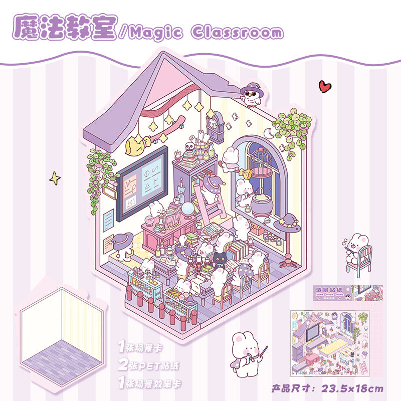 Magic DIY 3D Scene Stickers Magic Scenes-14 different versions