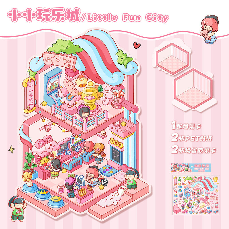 Little Shops DIY 3D Scene Stickers Shop Scenes- 25 different versions