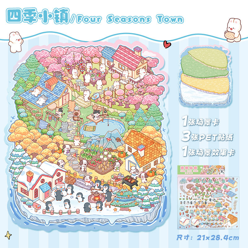 Flower DIY 3D Scene Stickers Flowert Scenes- 11 different versions