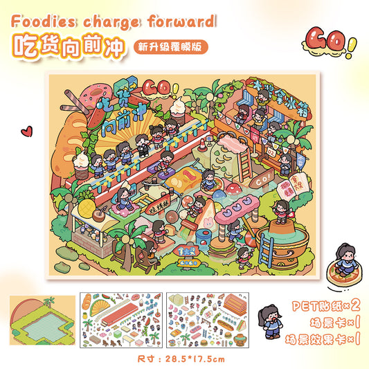 Happy Time DIY 3D Scene Stickers Happy Scenes- 14 different versions