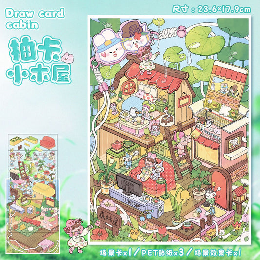 Beatiful House DIY 3D Scene Stickers House Scenes- 25 different versions