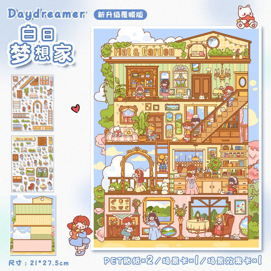 Beatiful House DIY 3D Scene Stickers House Scenes- 25 different versions